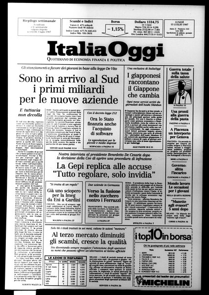 Italia oggi : quotidiano di economia finanza e politica